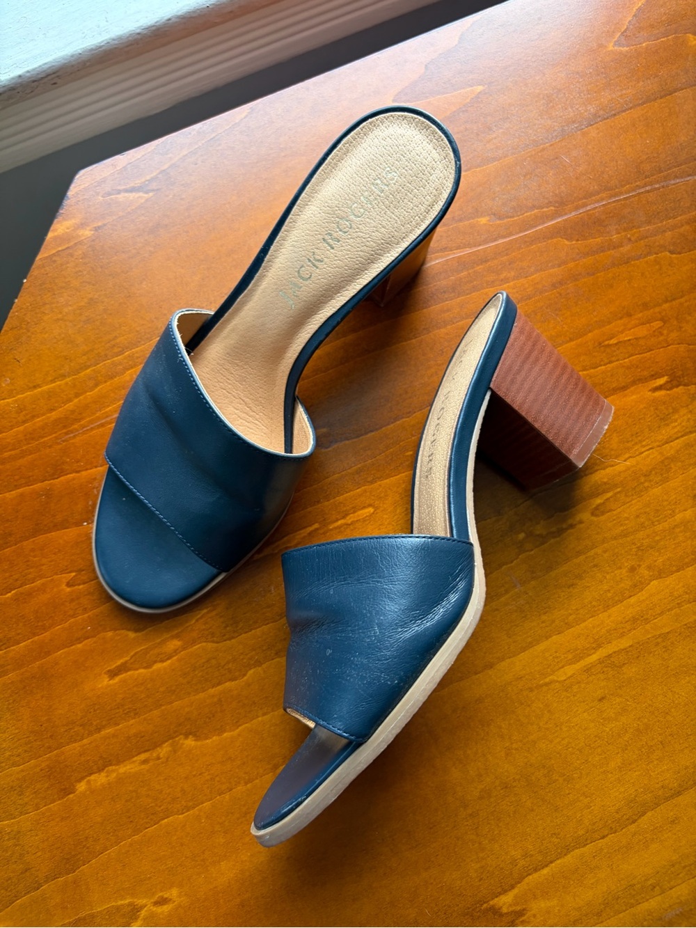Jack Rogers Leather Slide Heels